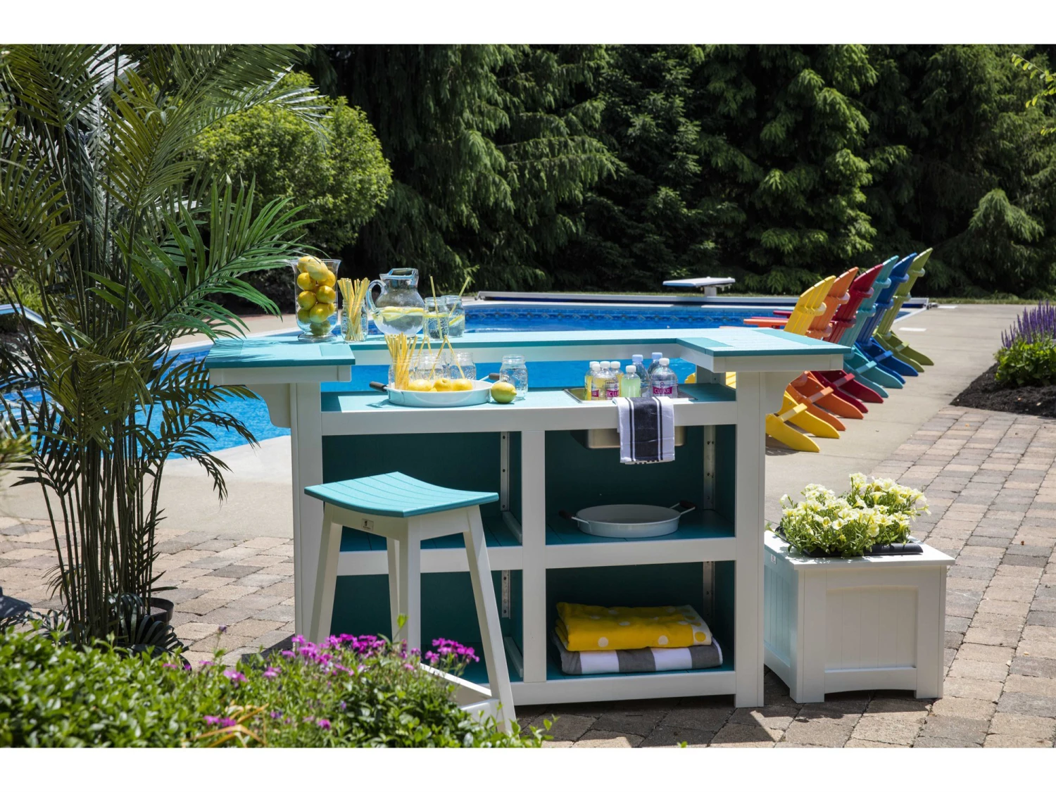 Berlin Gardens Bars & Bar Stools Recycled Plastic Dining Set - Image 2