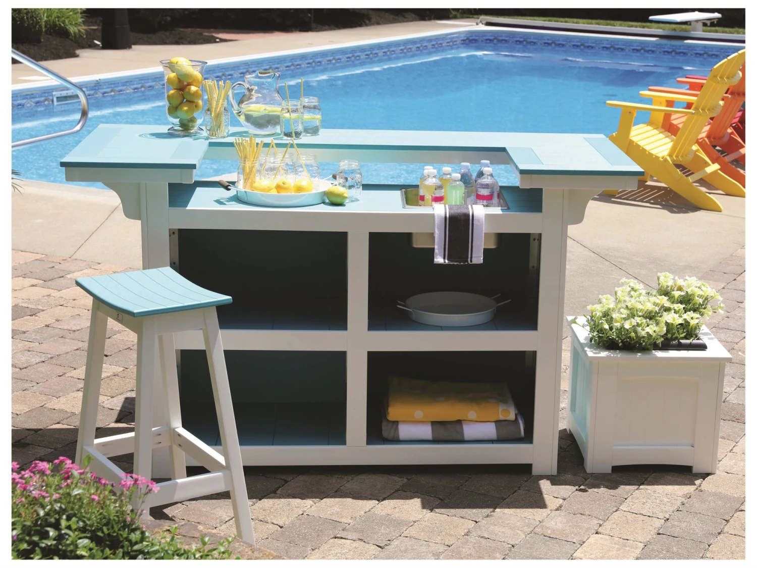 Berlin Gardens Bars & Bar Stools Recycled Plastic Dining Set - Image 3