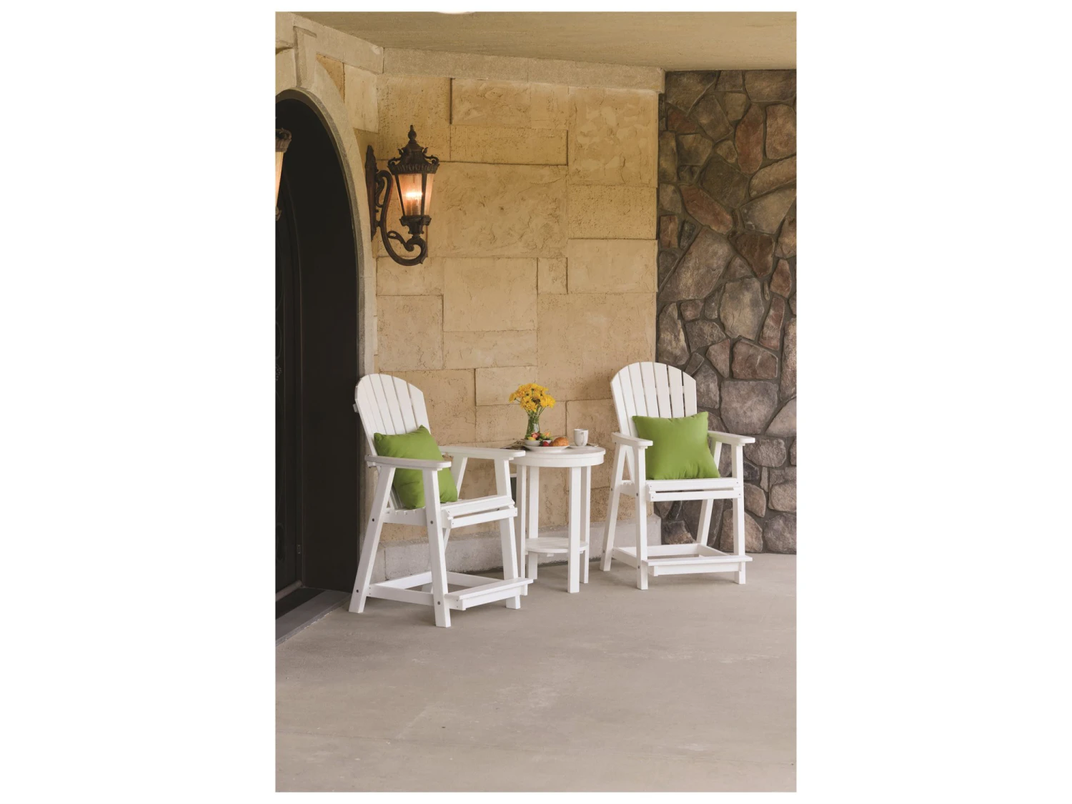 Berlin Gardens Comfo-back Recycled Plastic Bistro Counter Set