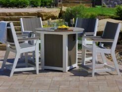 Berlin Gardens Manhew Recycled Plastic Firepit Counter Set