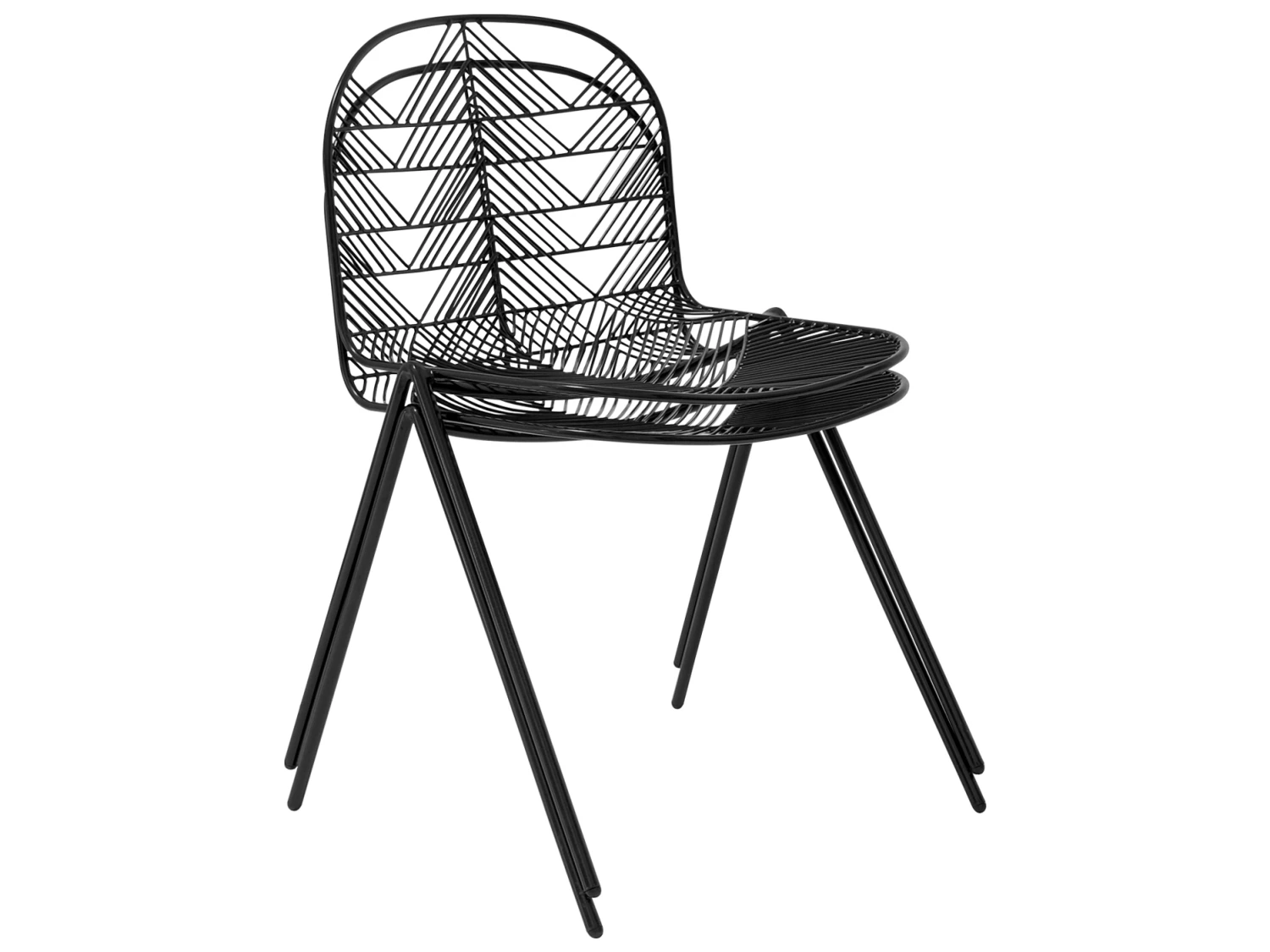 Bend Goods Outdoor Betty Galvanized Iron Black Bistro Set - Image 3