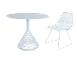 Bend Goods Outdoor Lucy Galvanized Iron White Bistro Set