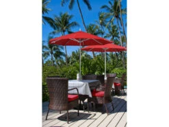 California Umbrella Quick Ship Rodeo Series 7.5 Foot Octagon Market Aluminum Umbrella With Push Lift System