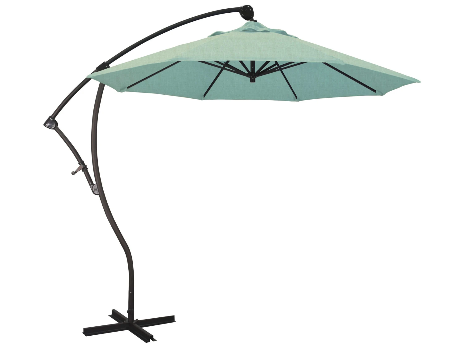 California Umbrella Custom Bayside Series 9 Foot Octagon Cantilever Aluminum Umbrella With Crank Lift System - Image 14