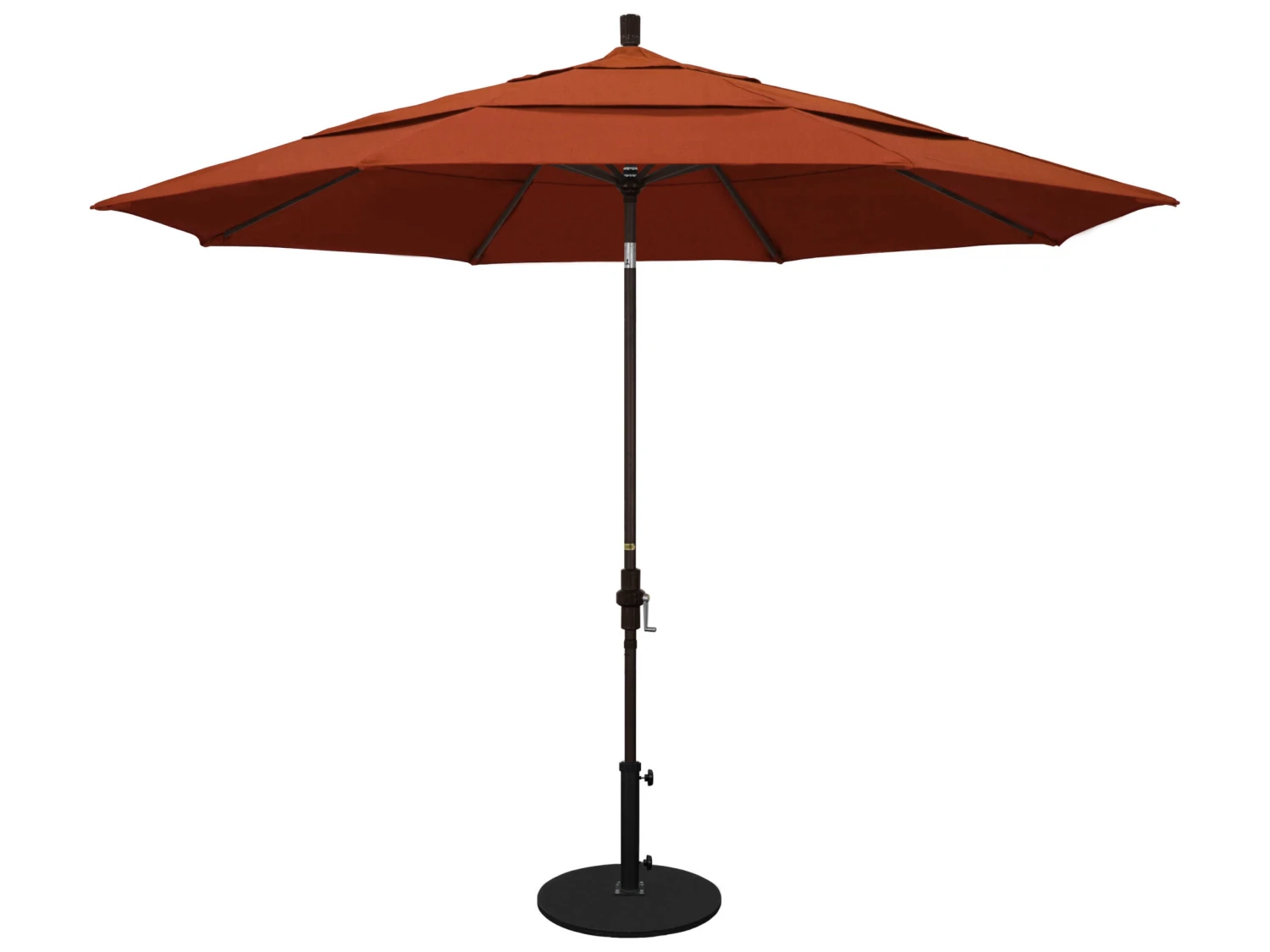 California Umbrella Quick Ship Golden State Series 11 Foot Octagon Market Aluminum Umbrella With Crank Lift System - Image 15