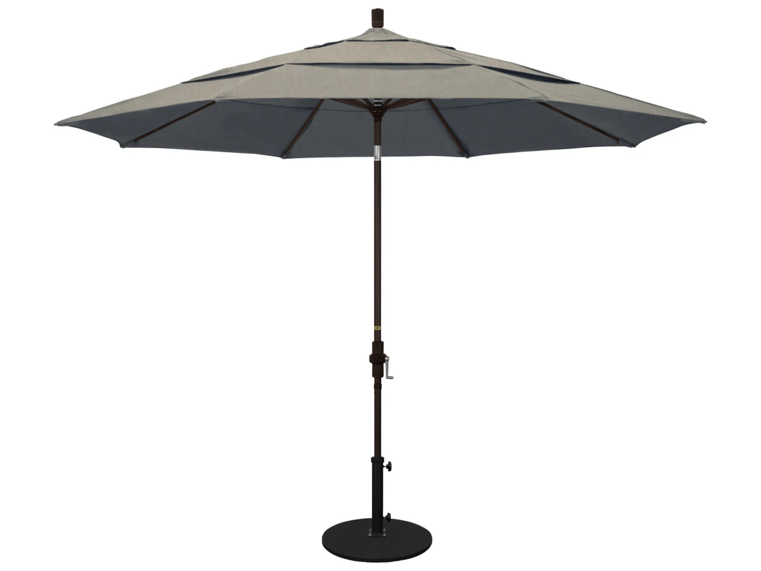 California Umbrella Quick Ship Golden State Series 11 Foot Octagon Market Aluminum Umbrella With Crank Lift System - Image 7