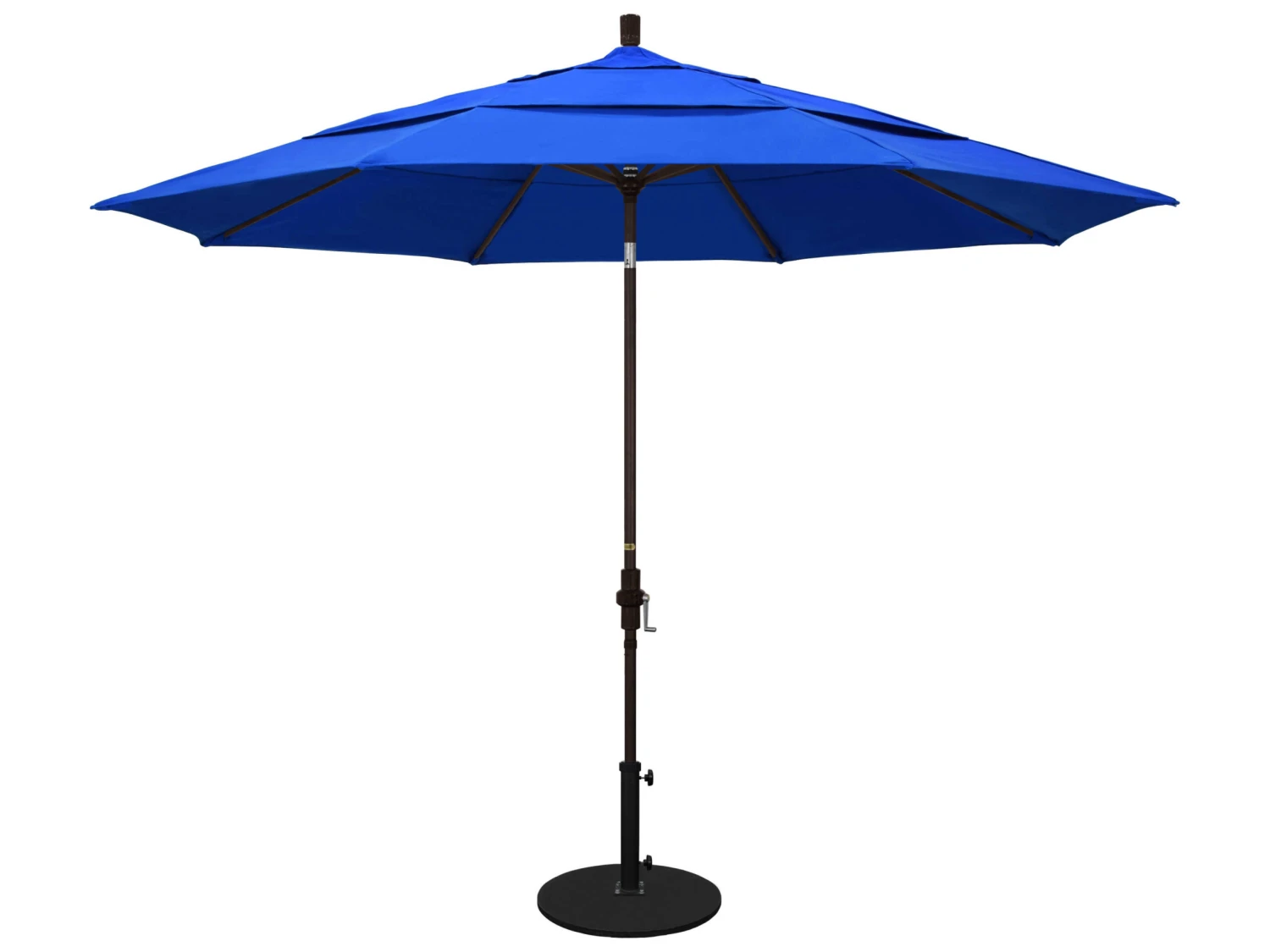 California Umbrella Custom Golden State Series 11 Foot Octagon Market Aluminum Umbrella With Crank Lift System