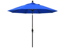 California Umbrella Custom Golden State Series 9 Foot Octagon Market Aluminum Umbrella With Crank Lift System