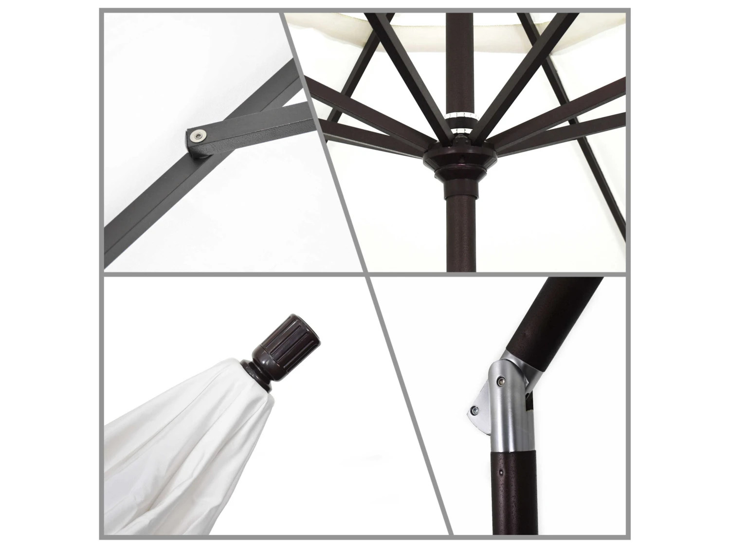 California Umbrella Custom Golden State Series 9 Foot Octagon Market Aluminum Umbrella With Crank Lift System - Image 6