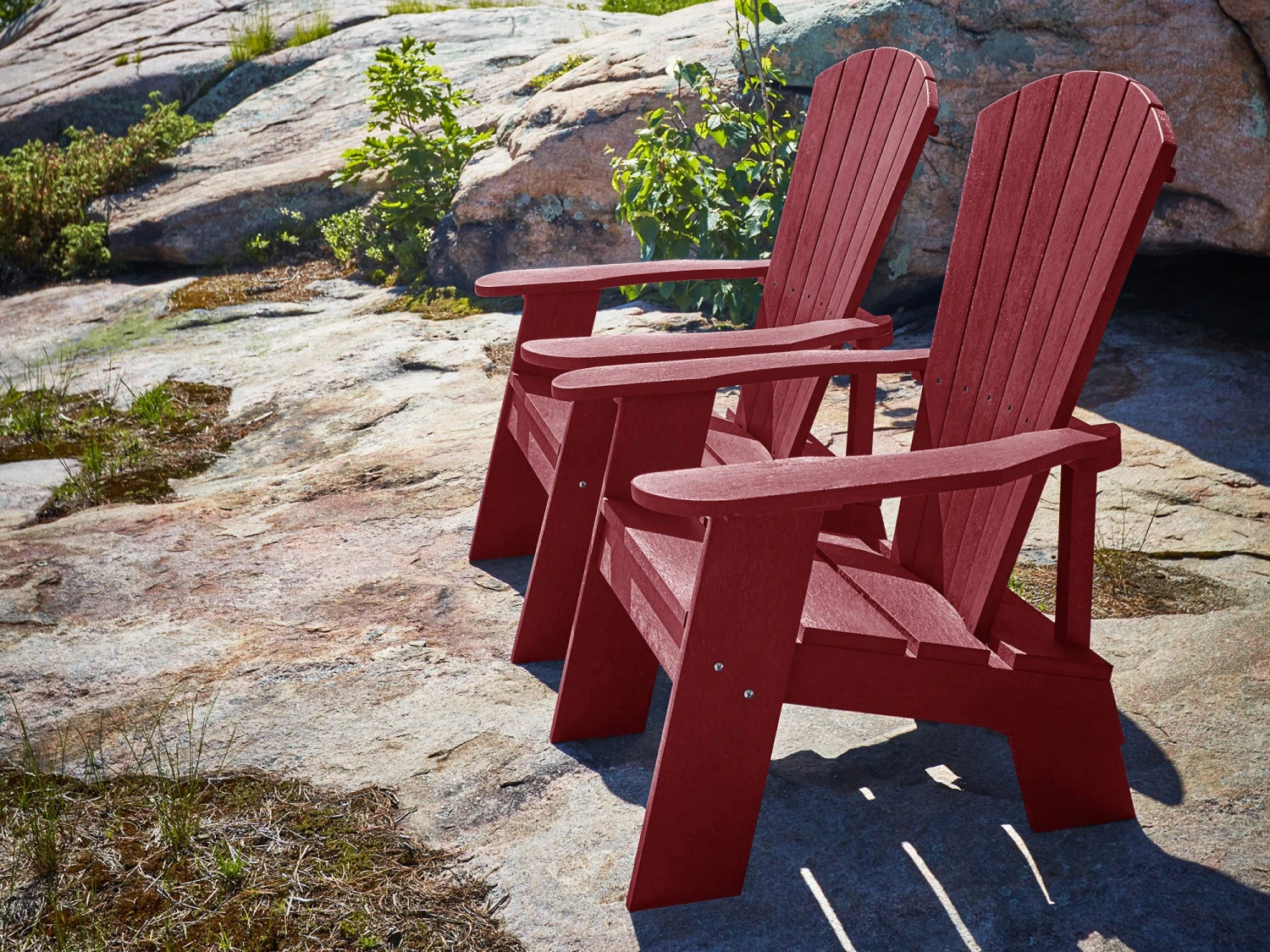 Capterra Casual Recycled Plastic Adirondack Set - Image 2