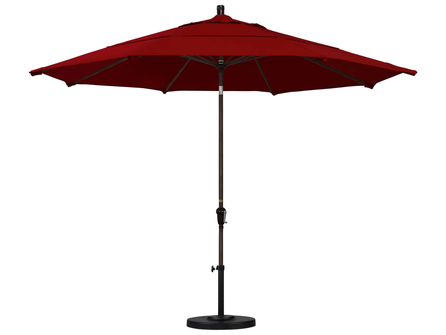 California Umbrella Quick Ship Sunset Series 11 Foot Octagon Market Aluminum Umbrella With Crank Lift System - Image 7