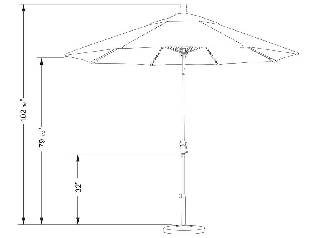 California Umbrella Custom Sunset Series 9 Foot Octagon Market Aluminum Umbrella With Crank Lift System - Image 19