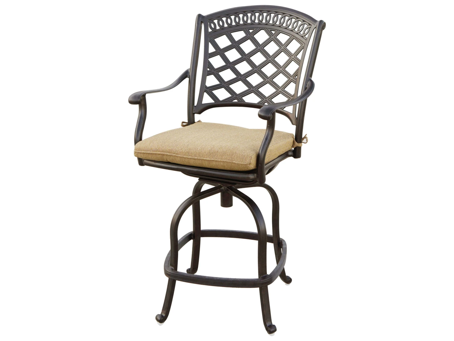 Darlee Outdoor Living Sedona Cast Aluminum Antique Bronze 9 Piece Counter Set - Image 5