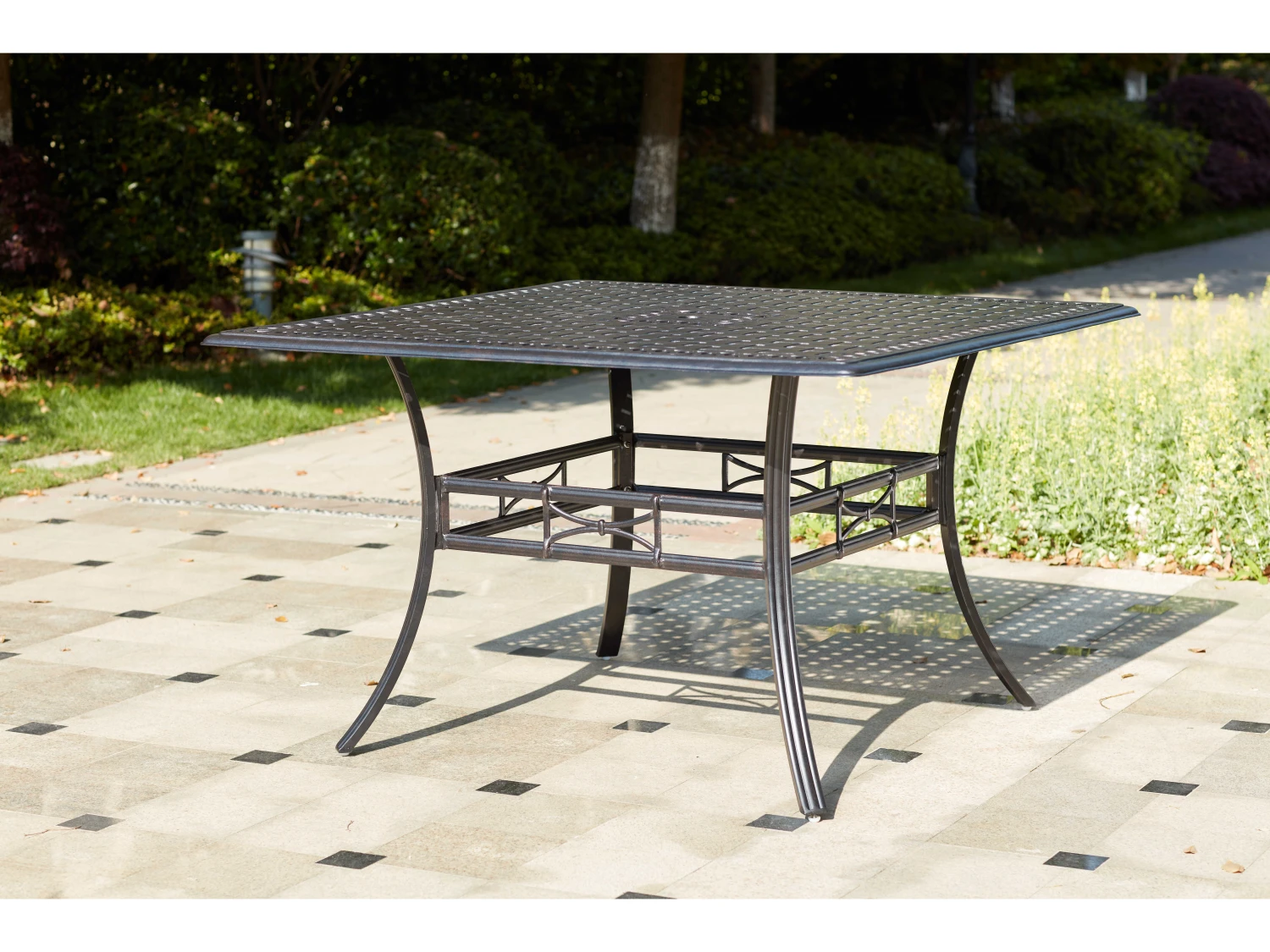 Darlee Outdoor Living Mountain View Sling Cast Aluminum Antique Bronze 9 Piece Counter Set - Image 10