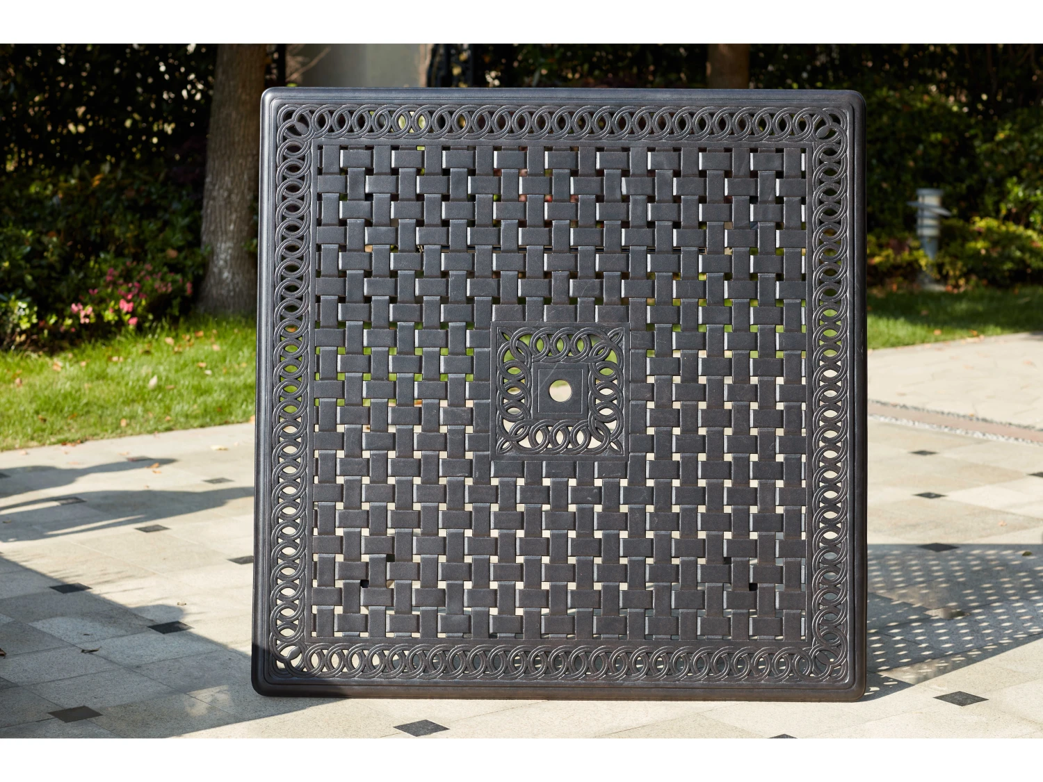 Darlee Outdoor Living Mountain View Sling Cast Aluminum Antique Bronze 9 Piece Counter Set - Image 11