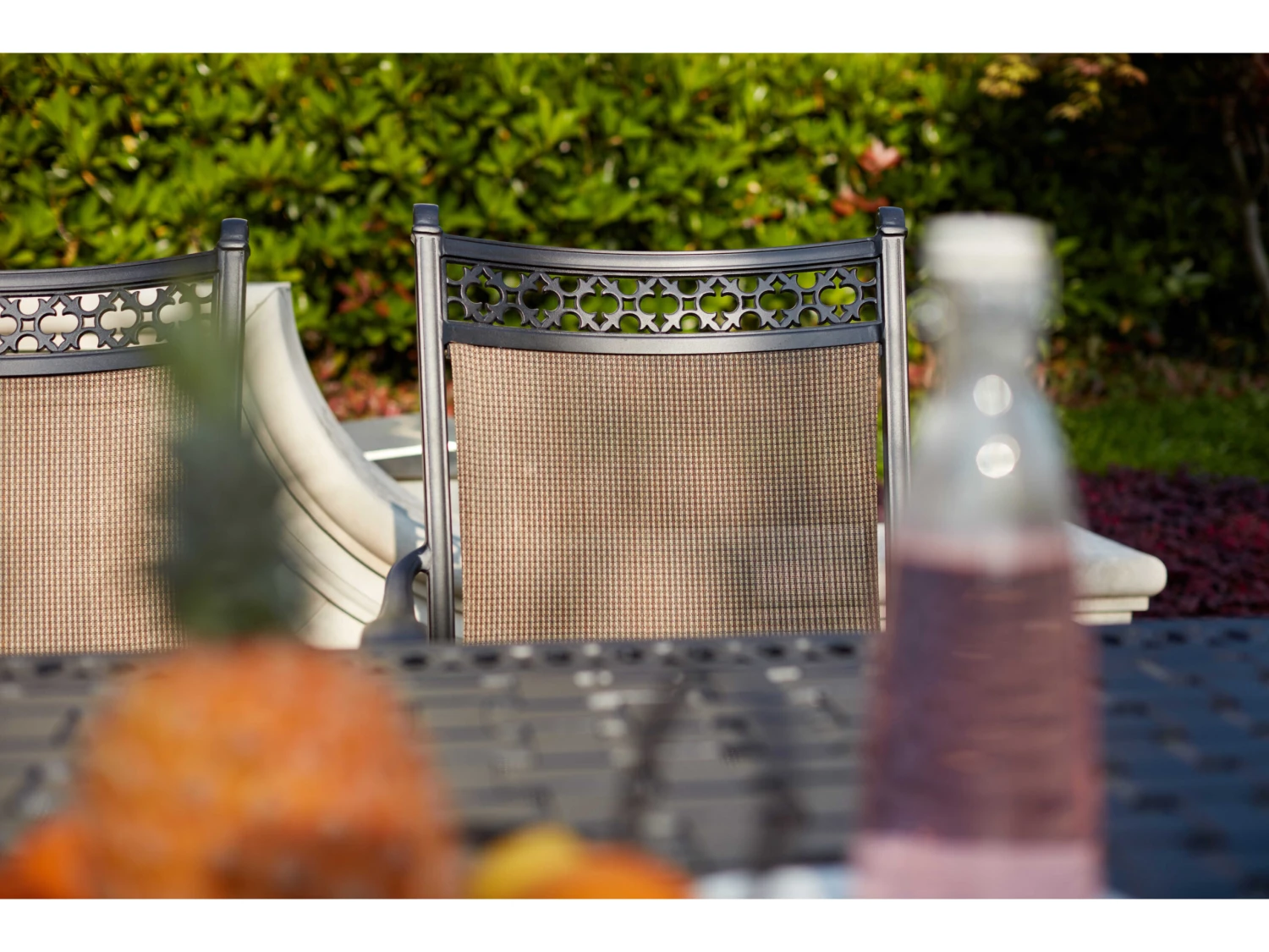 Darlee Outdoor Living Mountain View Sling Cast Aluminum Antique Bronze 9 Piece Counter Set - Image 13