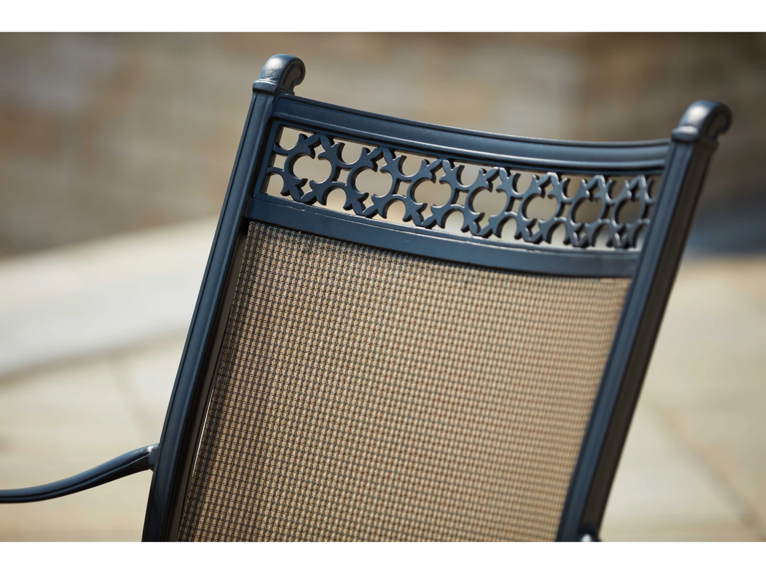 Darlee Outdoor Living Mountain View Sling Cast Aluminum Antique Bronze 9 Piece Counter Set - Image 3