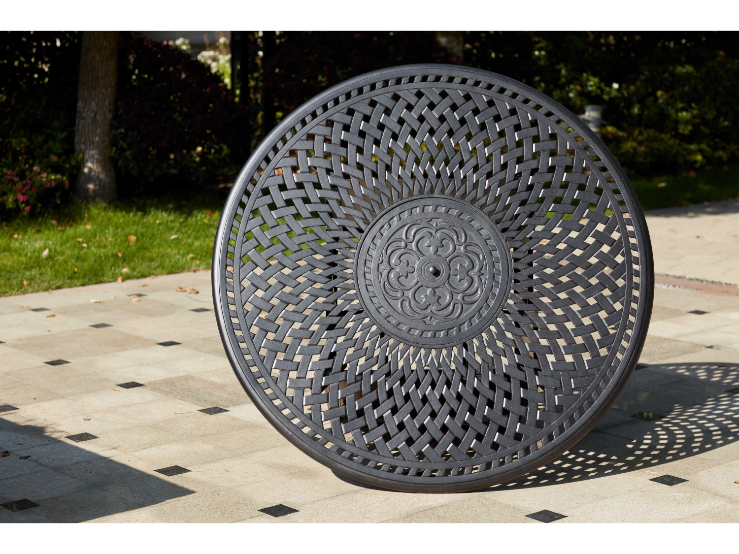 Darlee Ocean View Cast Aluminum Antique Bronze 7 Piece Fire Pit Counter Set - Image 7