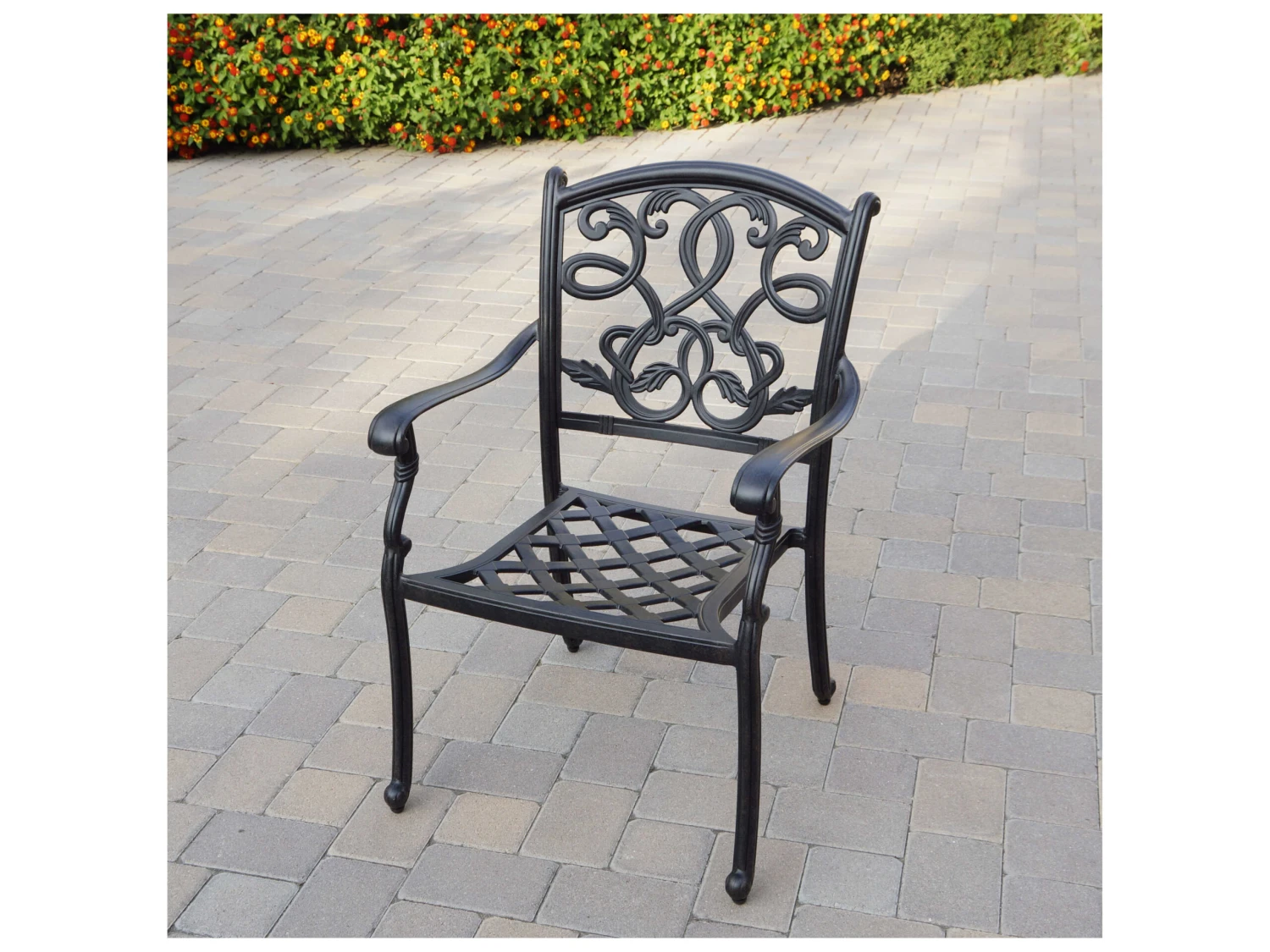 Darlee Outdoor Living Santa Monica Cast Aluminum Antique Bronze 7 Piece Dining Set - Image 5