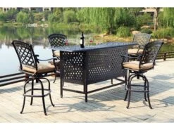 Darlee Outdoor Living Sedona Antique Bronze Cast Aluminum Bar Set