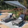 Treasure Garden Market Aluminum 11' Octagon Auto Tilt Crank Lift Umbrella