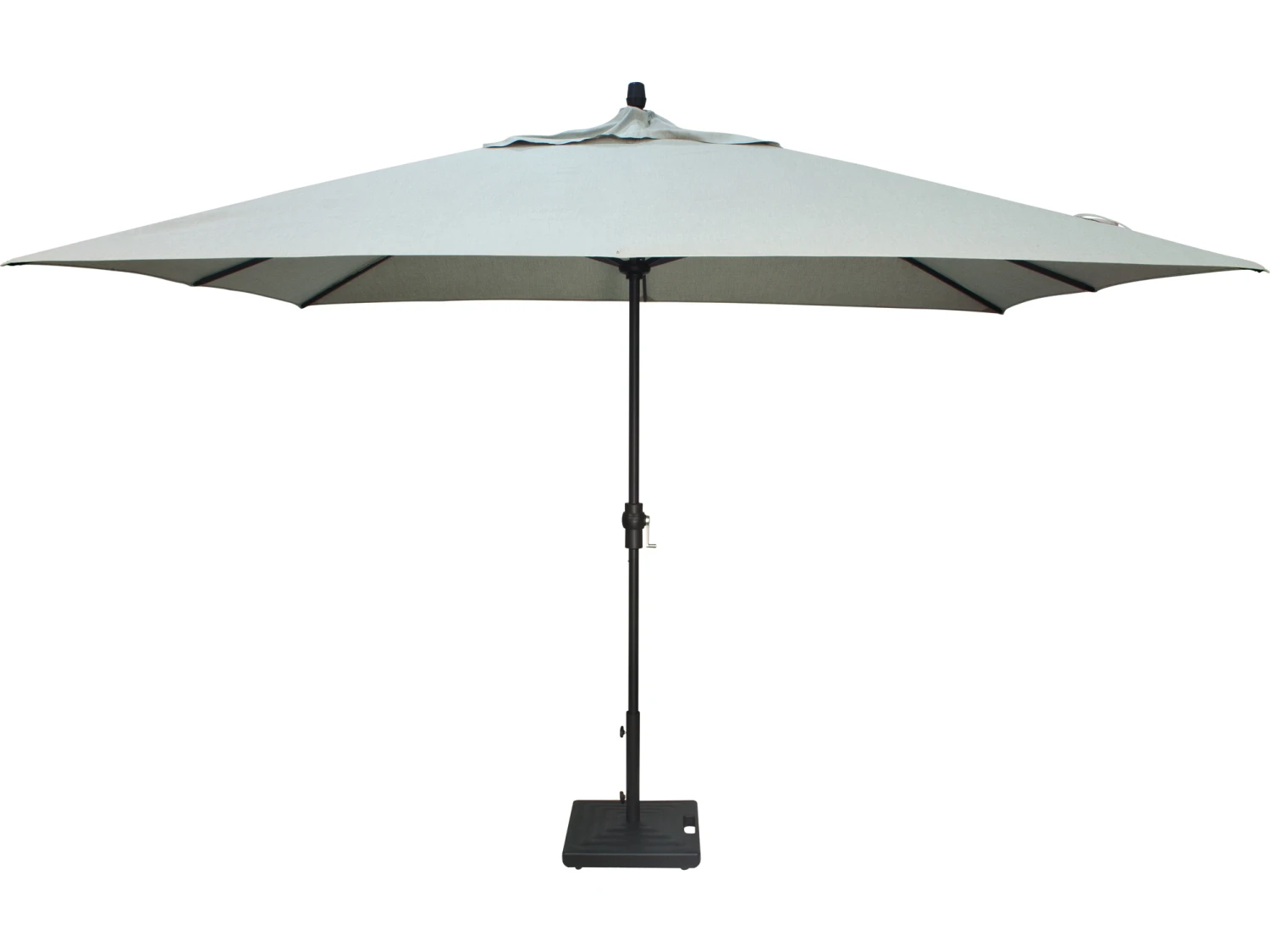 Treasure Garden Special Order Sunbrella Market Aluminum 8' X 11' Crank Lift Rectangular Umbrella - Image 3