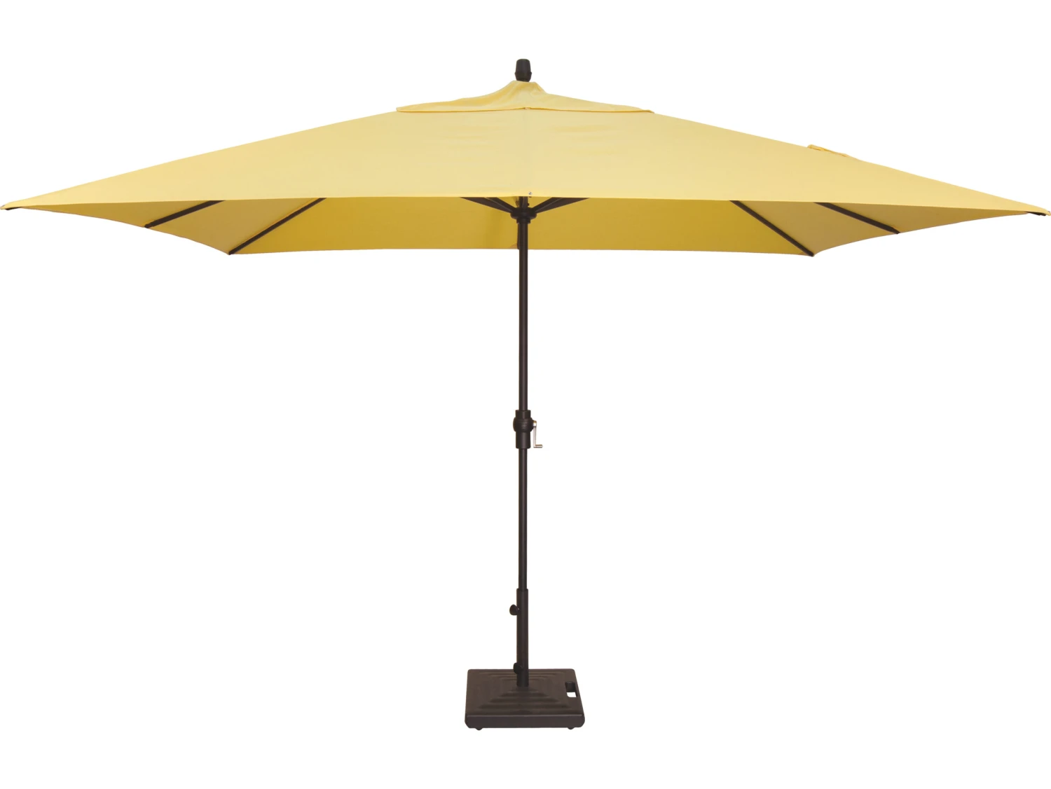 Treasure Garden Special Order Sunbrella Market Aluminum 8' X 11' Crank Lift Rectangular Umbrella - Image 5