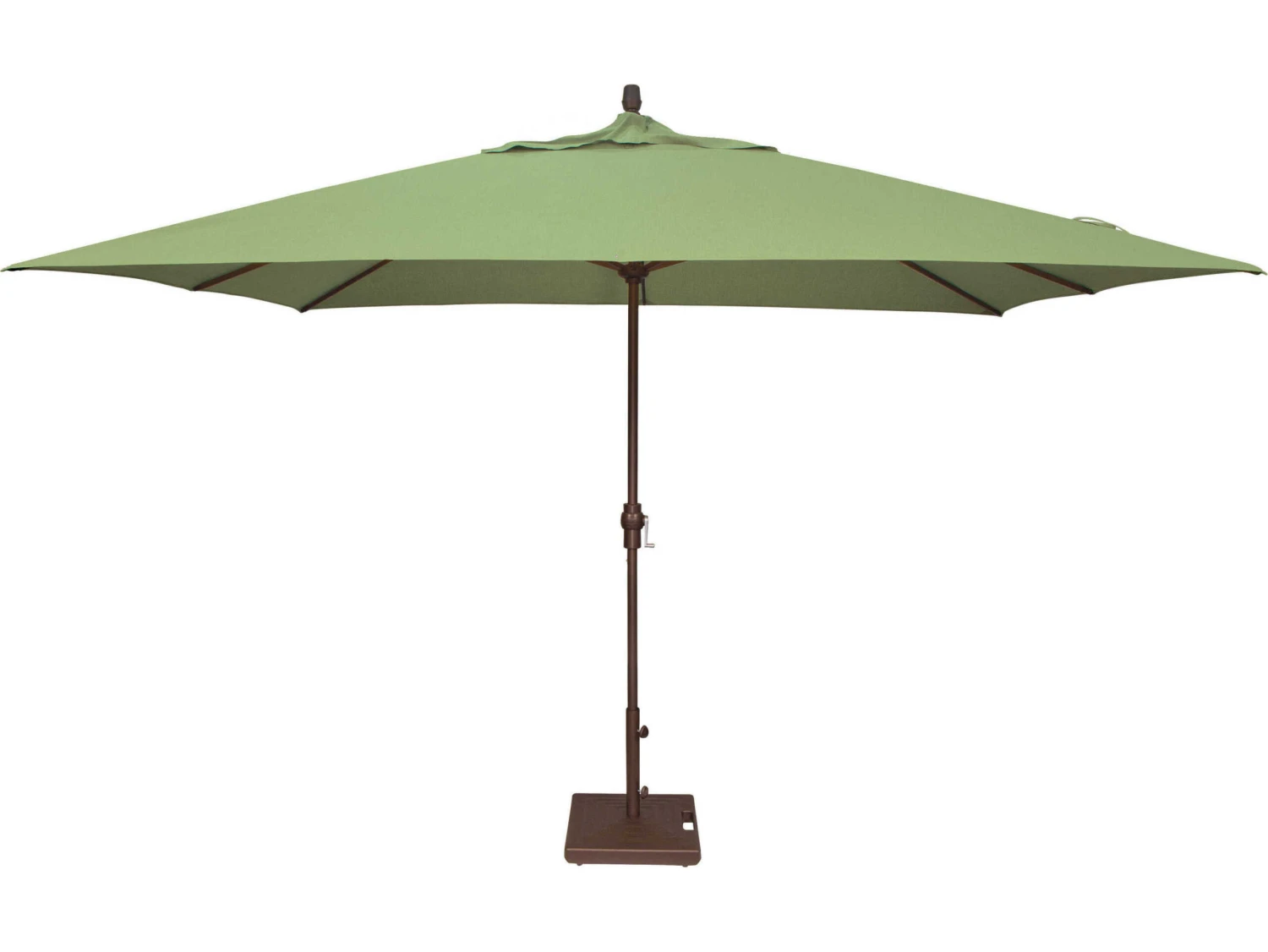 Treasure Garden Special Order Sunbrella Market Aluminum 8' X 11' Crank Lift Rectangular Umbrella - Image 6