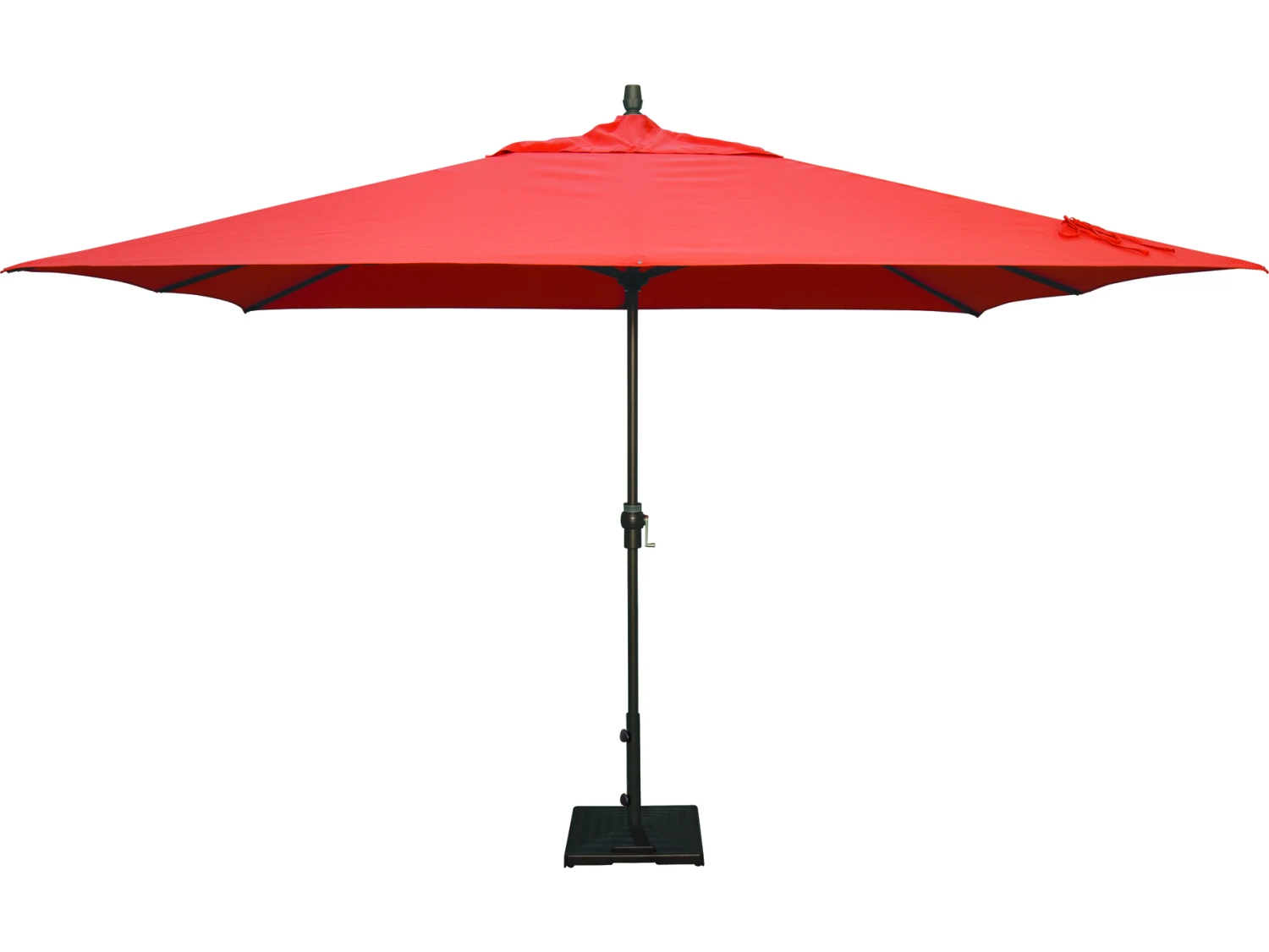 Treasure Garden Special Order Sunbrella Market Aluminum 8' X 11' Crank Lift Rectangular Umbrella - Image 7