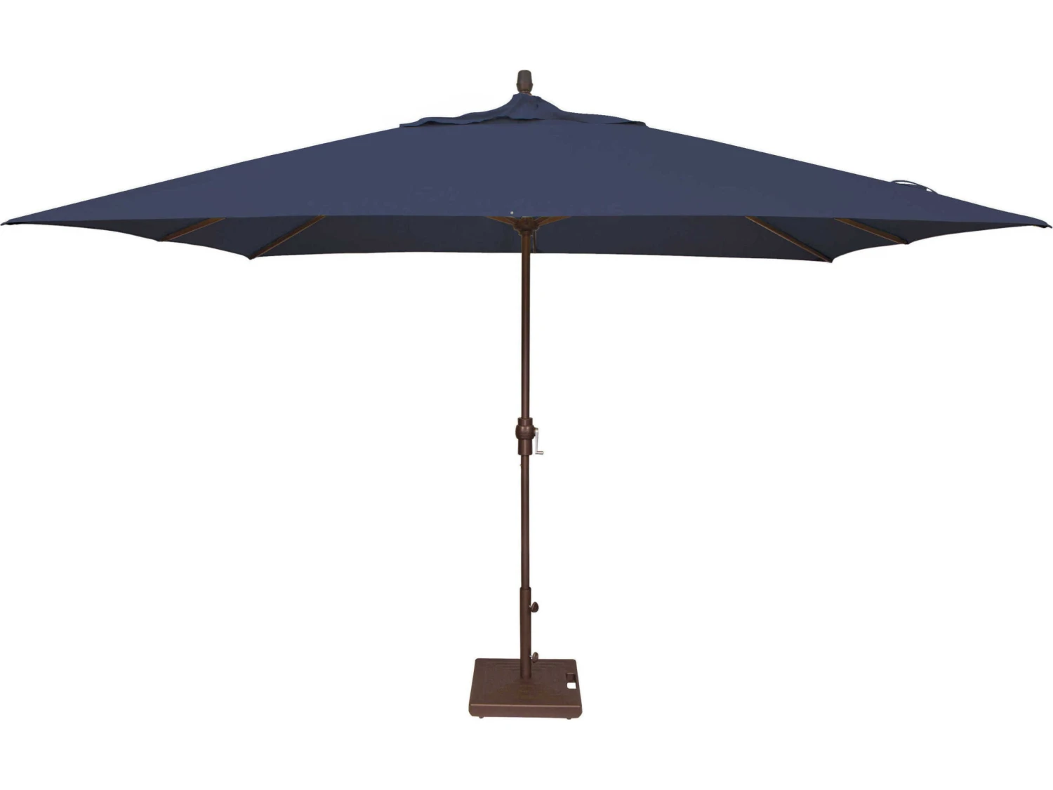 Treasure Garden Special Order Sunbrella Market Aluminum 8' X 11' Crank Lift Rectangular Umbrella - Image 8