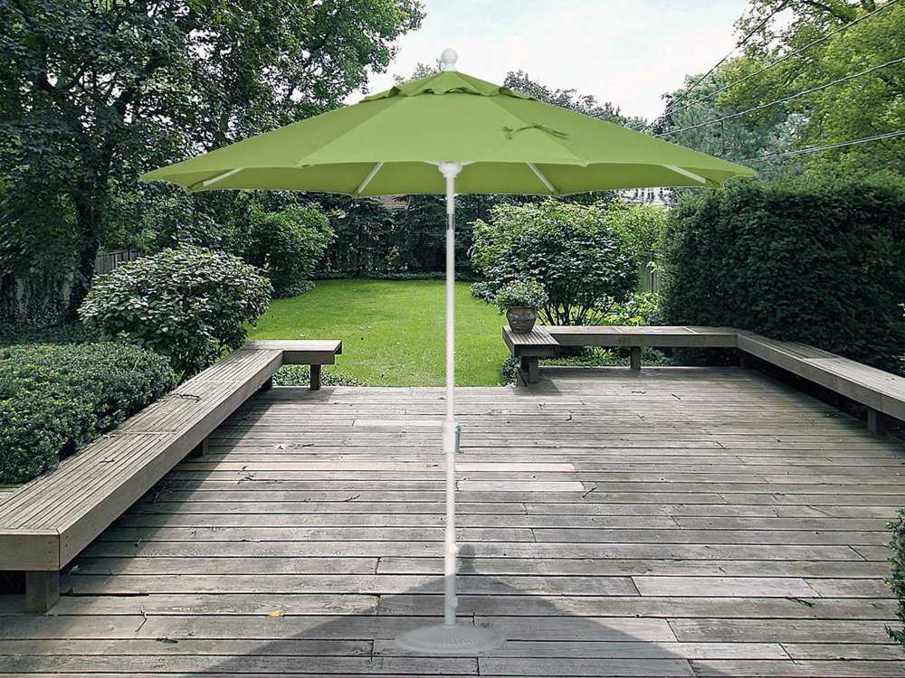 Treasure Garden Market Aluminum 9' Foot Wide Crank Lift Push Button Tilt Umbrella