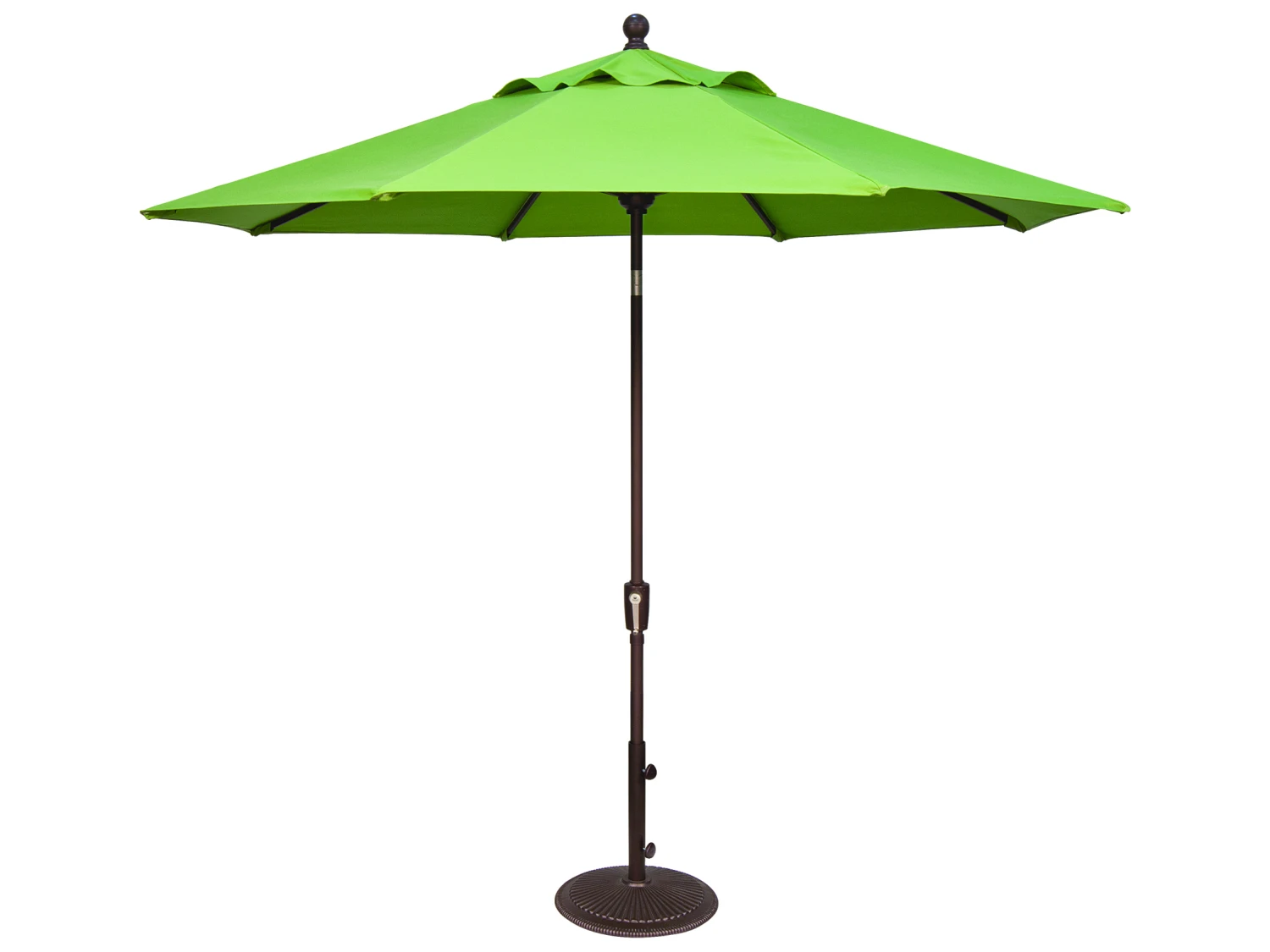 Treasure Garden Market Aluminum 9' Foot Wide Crank Lift Push Button Tilt Umbrella - Image 2