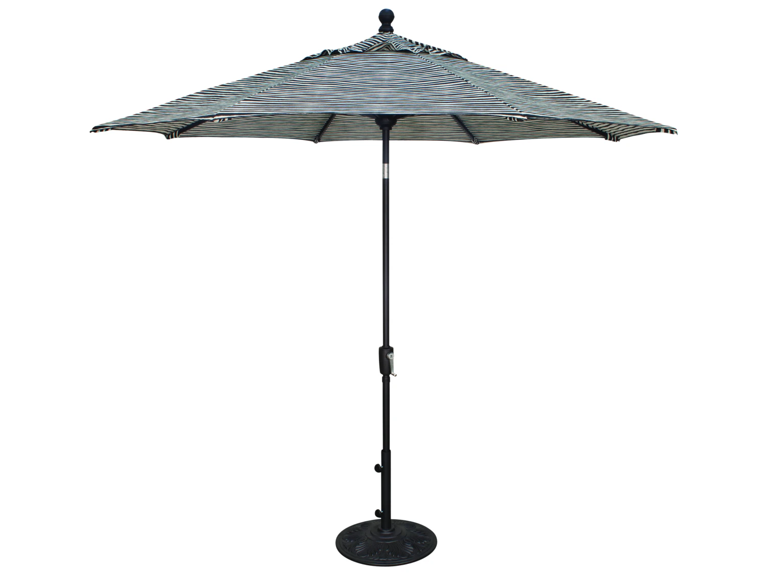 Treasure Garden Market Aluminum 9' Foot Wide Crank Lift Push Button Tilt Umbrella - Image 9