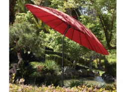 Treasure Garden 10' Shanghai Aluminum Round Collar Tilt Crank Lift Umbrella