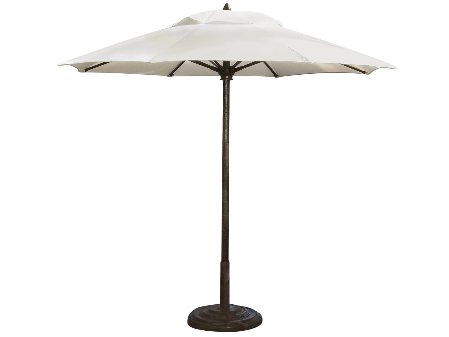 Fiberbuilt Umbrellas Prestige Diamante 11' Octagon Pulley & Pin Fiber Teak Umbrella