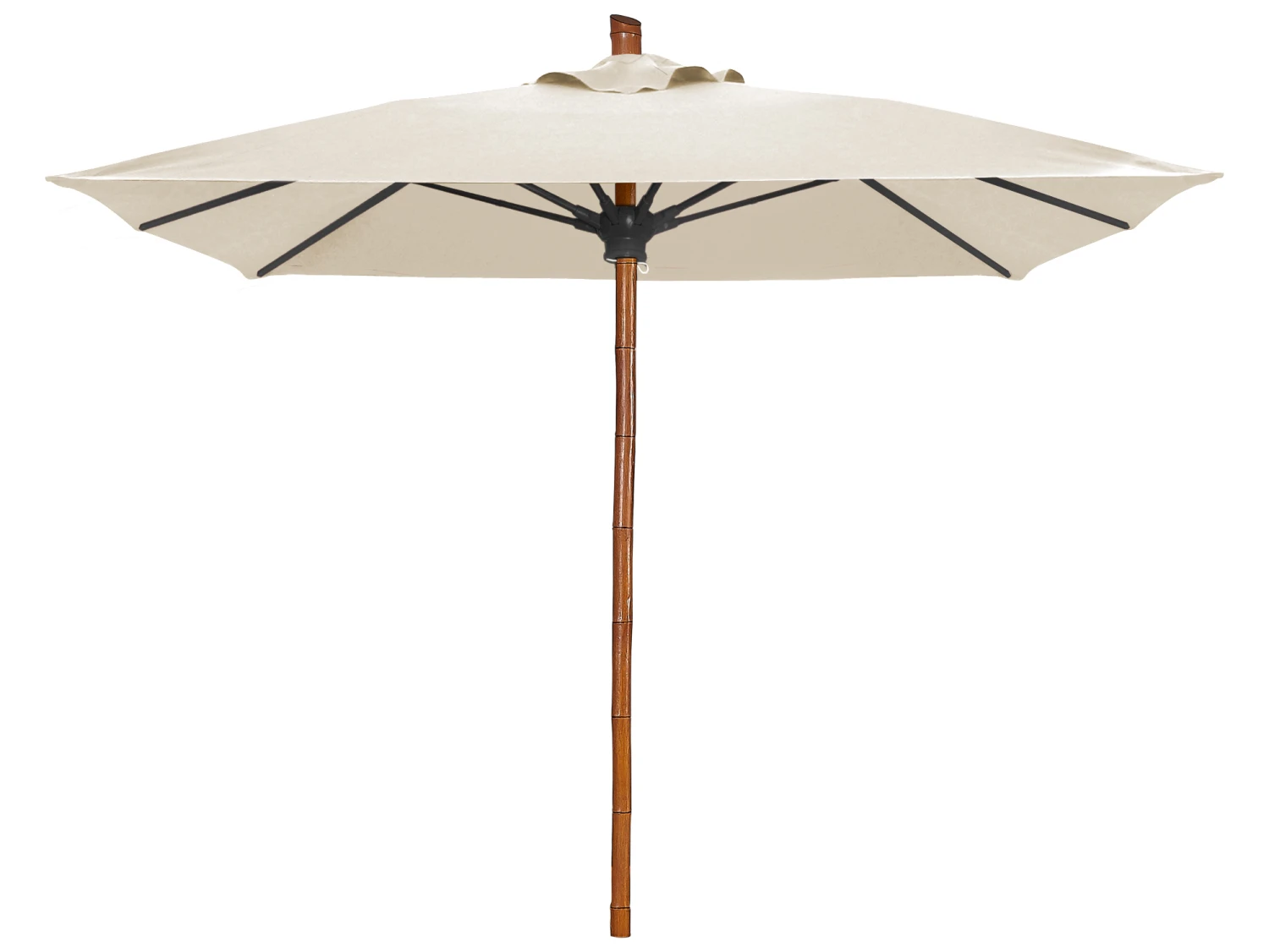 Fiberbuilt Umbrellas Prestige - Bambusa Fiberglass 6' Square Push Up & Pin Umbrella - Image 4