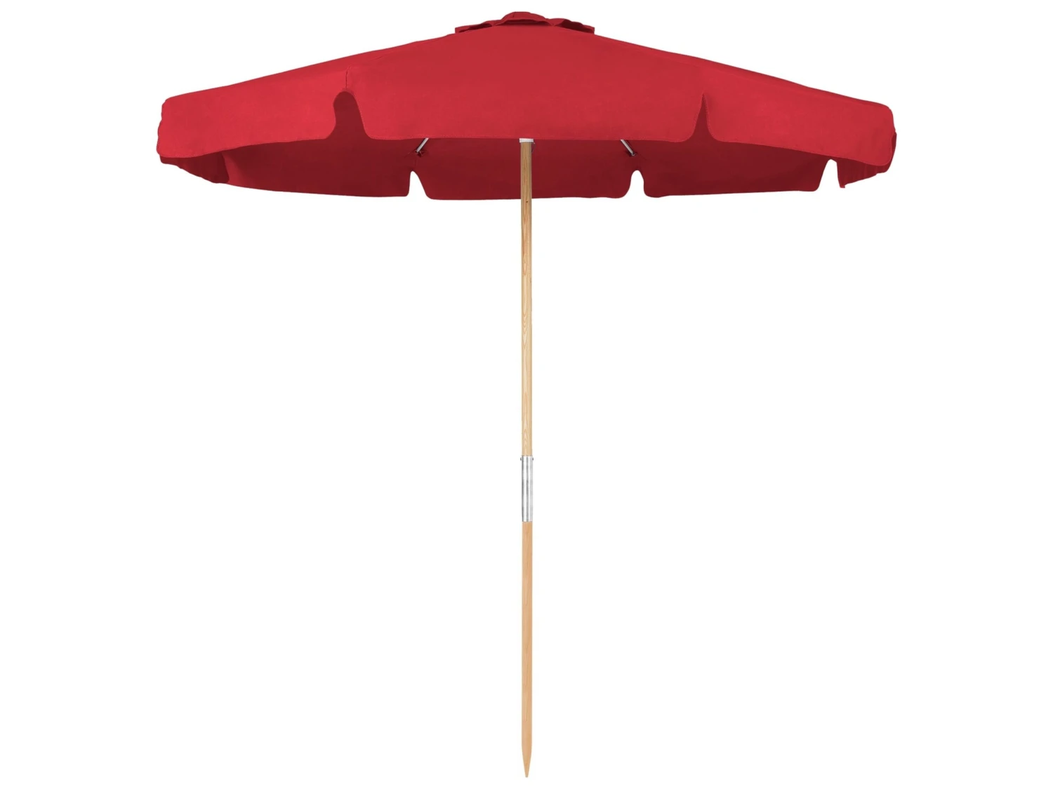Fiberbuilt Umbrellas Beach Oakwood Natural Oak 7.5' Octagon Push Up Umbrella - Image 4