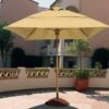 Fiberbuilt Augusta FiberTeak 7.5' Square Pulley Wood Umbrella