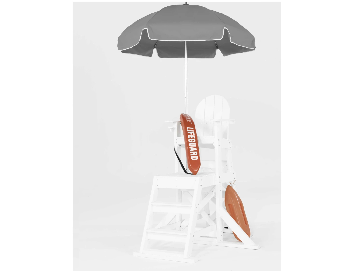 Frankford Lifeguard Custom Aluminum Silver Anodized 6.5 Foot Wide Hexagon Manual Lift Umbrella - Steel Ribs - Image 5