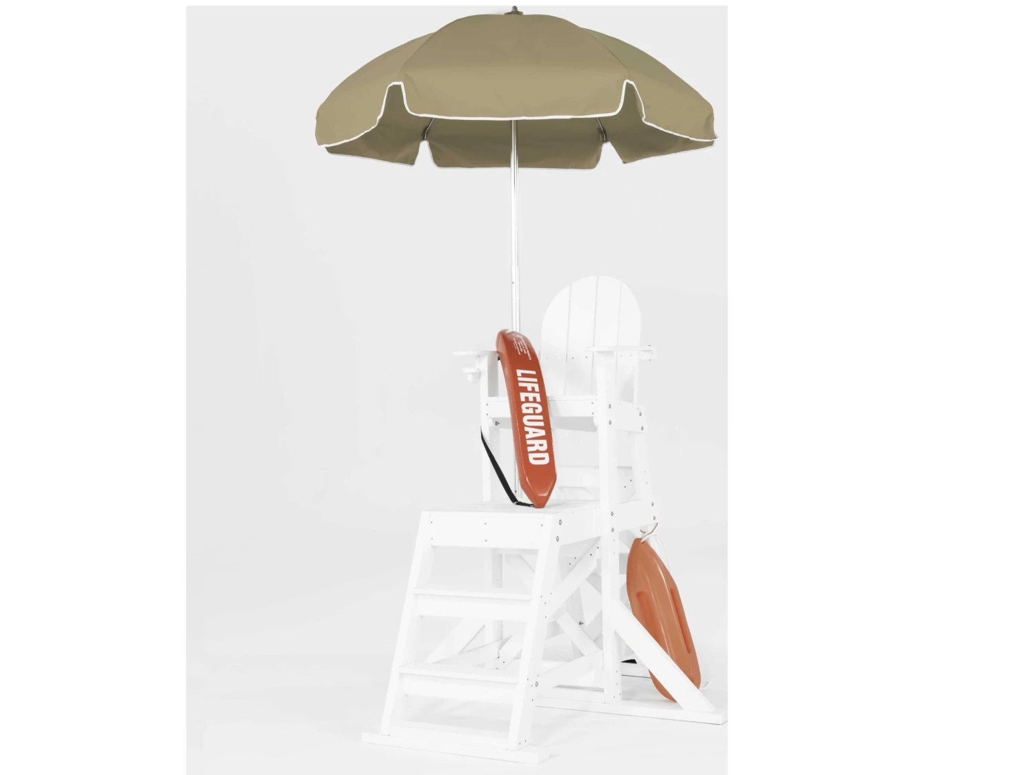 Frankford Lifeguard Custom Aluminum Silver Anodized 6.5 Foot Wide Hexagon Manual Lift Umbrella - Steel Ribs - Image 8