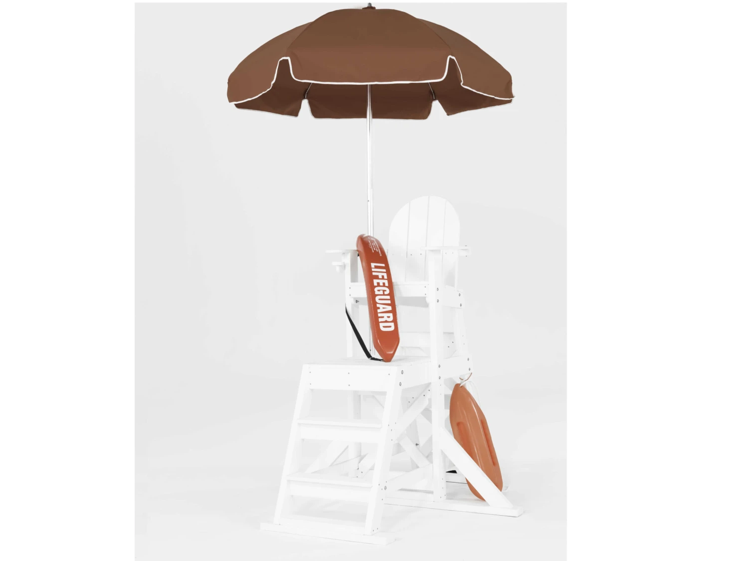 Frankford Lifeguard Custom Aluminum Silver Anodized 6.5 Foot Wide Hexagon Manual Lift Umbrella - Steel Ribs - Image 2