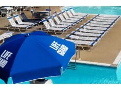 Frankford Quick Ship Lifeguard Steel 6.5 Foot Wide Hexagon Manual Umbrella - Steel Ribs