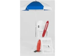 Frankford Quick Ship Lifeguard Aluminum 6.5 Foot Wide Hexagon Aluminum Manual Tilt Umbrella - Steel Ribs