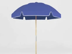 Frankford Avalon Custom Fiberglass Beach 6.5 Foot Wide Hexagon Manual Lift Umbrella