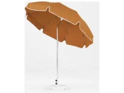 Frankford Laurel Custom Steel Silver Anodized 7.5 Foot Wide Octagon Auto Tilt Umbrella
