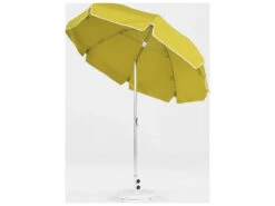 Frankford Laurel Custom Steel Silver Anodized 7.5 Foot Wide Octagon Crank Tilt Umbrella