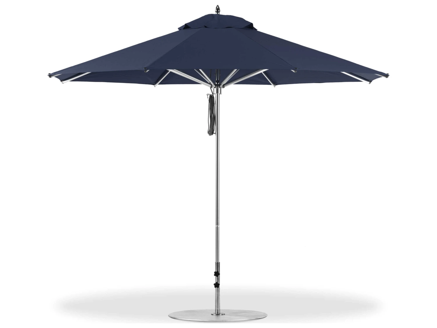 Frankford Greenwich Aluminum Silver Anodized 11 Foot Wide Octagon Pulley Lift Umbrella - Image 13