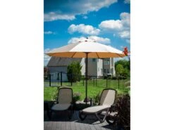 Frankford Quick Ship Monterey Market Fiberglass 11 Foot Wide Octagon Crank Non Tilt Umbrella