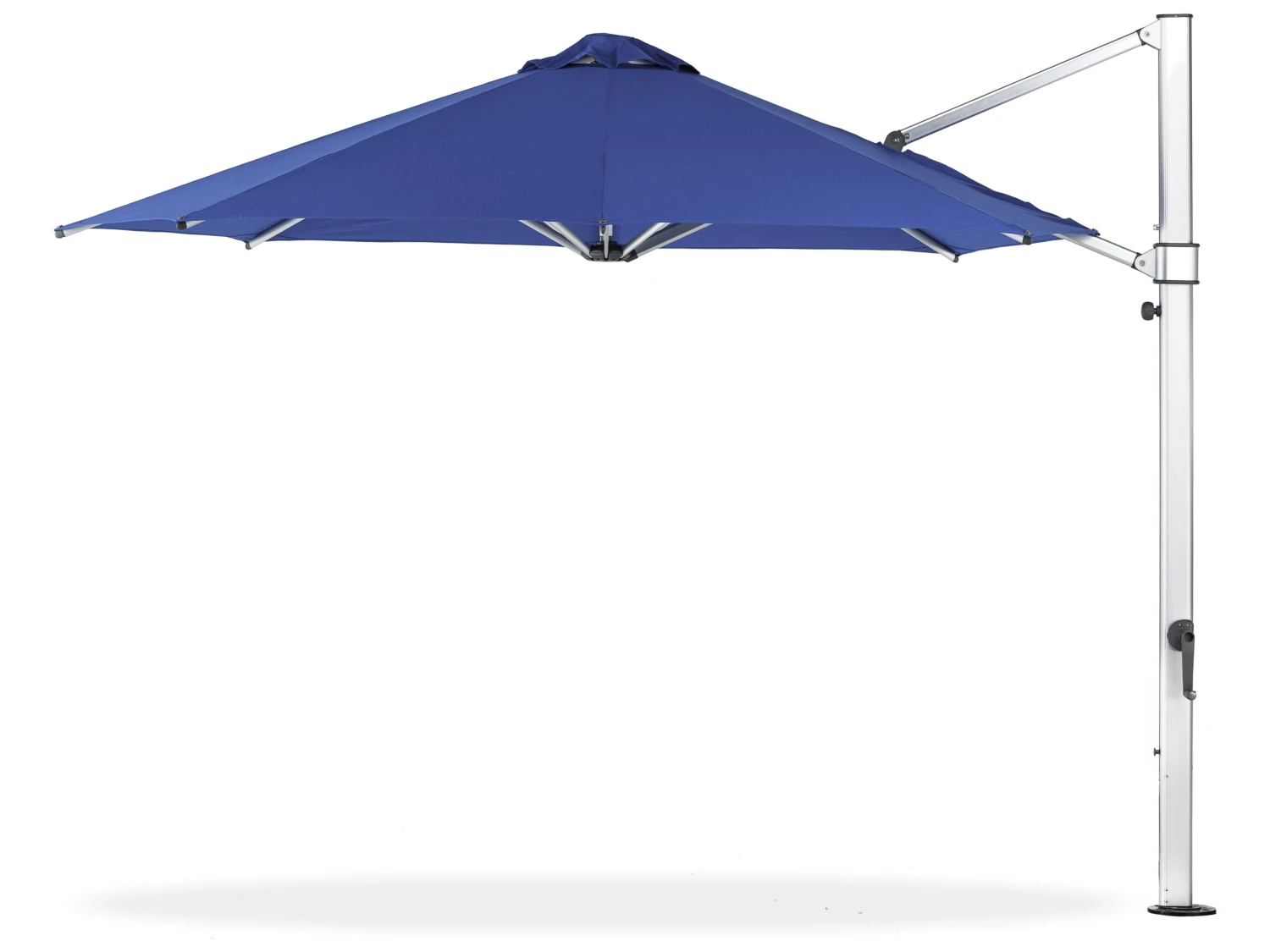 Frankford Aurora Custom Cantilever Fiberglass Brushed Silver 13' Foot Octagon Crank Lift Infinity Tilt Umbrella - Image 7