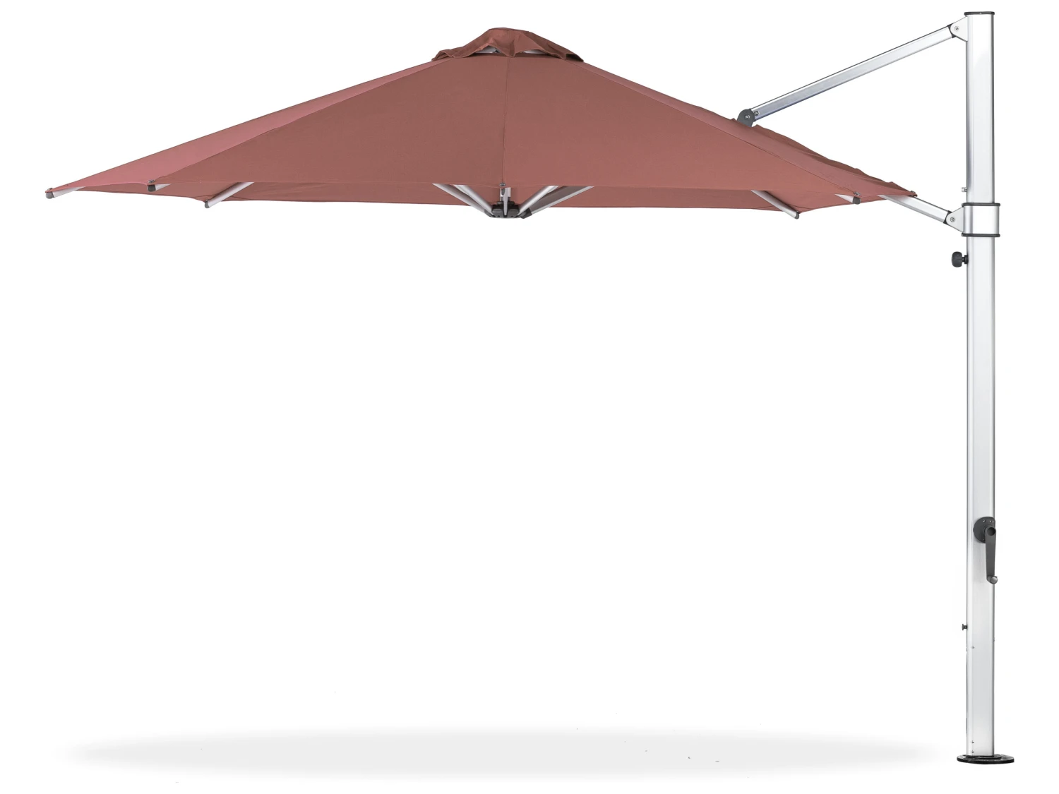 Frankford Aurora Custom Cantilever Fiberglass Brushed Silver 13' Foot Octagon Crank Lift Infinity Tilt Umbrella - Image 12
